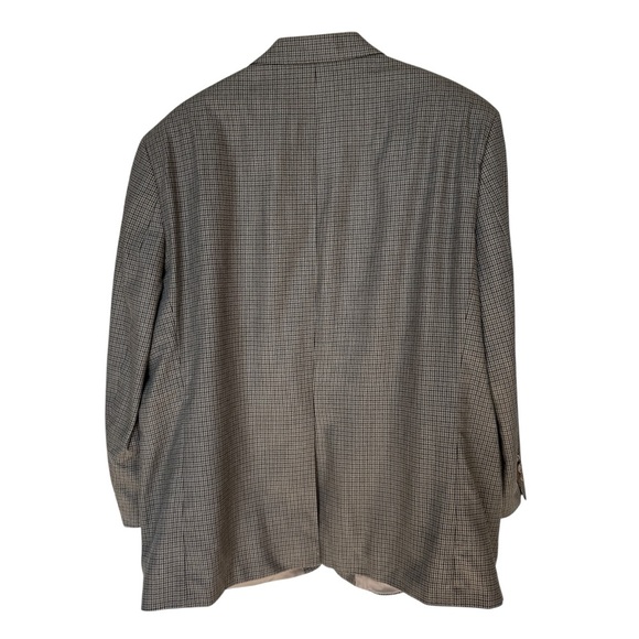 Lauren Ralph Lauren Men's Houndstooth Plaid Blazer Brown Wool Silk Blend Sz 46S - Picture 4 of 7